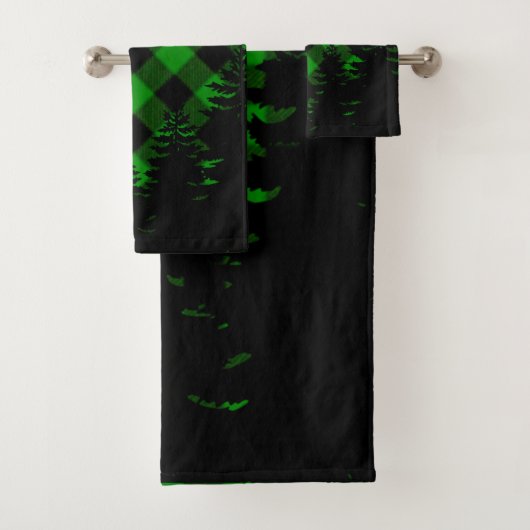 Kerstklassiek groen Plaid Kerstmis evergreens Bad Handdoek (Insitu)