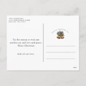 Kerstklassieke  hond feestdagenkaart (Achterkant)