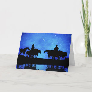 Kerstklassieker Country Western Cowboys Kaart