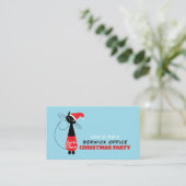 Kerstklauwen, uitnodiging voor kerstfeest ticket informatiekaartje (Staand voorkant)