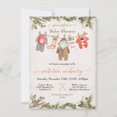 Kerstkleding Baby shower Kaart (Voorkant)