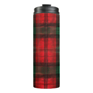 KERSTKLEED MET GEVAARDE ROOD & GROEN RUIT THERMOSBEKER