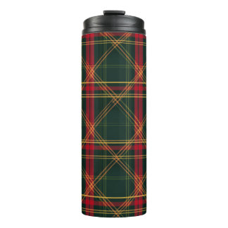 KERSTKLEED MET GEVAARDE ROOD & GROEN RUITEN THERMOSBEKER