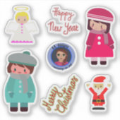 Kerstkleine Sticker Pack (Voorkant)