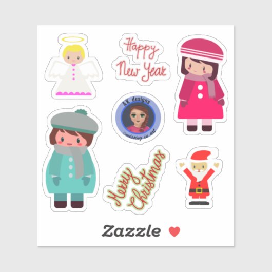 Kerstkleine Sticker Pack (Vel)