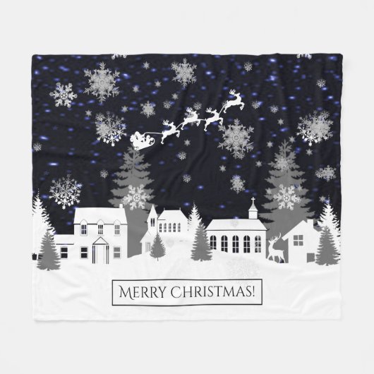 kerstklep Fleece Blanket (Voorkant (Horizontaal))