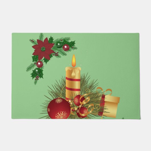 Kerstklep, kerstkaarde deurmat (Voorkant)