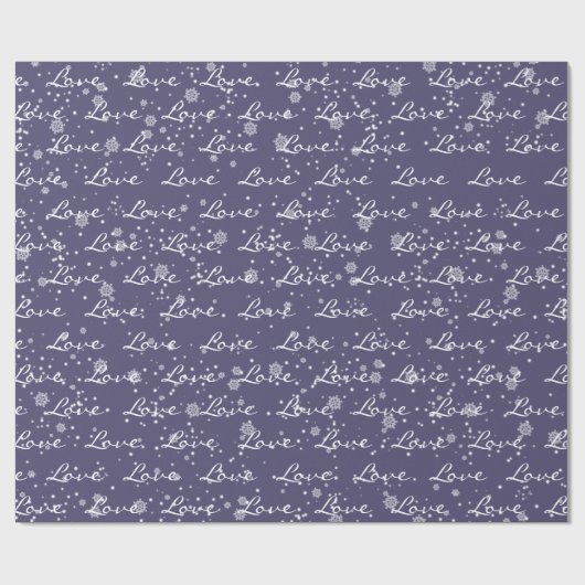 kerstkleptekst in sneeuwvlokken, omslagpapier cadeaupapier (Vlak)