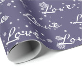 kerstkleptekst in sneeuwvlokken, omslagpapier cadeaupapier (Rol Hoek)