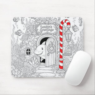 Kerstkleurboek met Haai Muismat