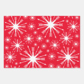 kerstkleuren en Snowflakes Inpakpapier Vel (Voorkant)