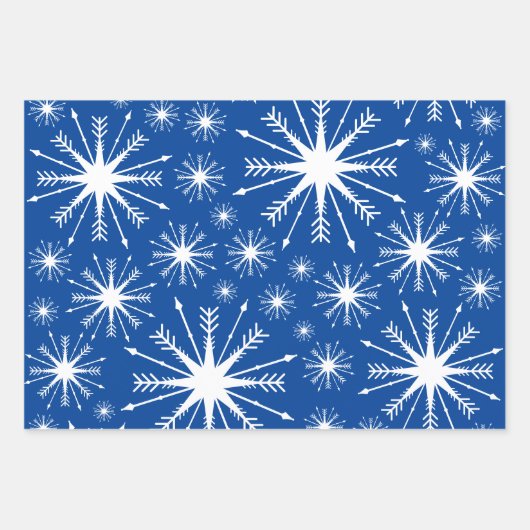 kerstkleuren en Snowflakes Inpakpapier Vel (Voorkant 3)