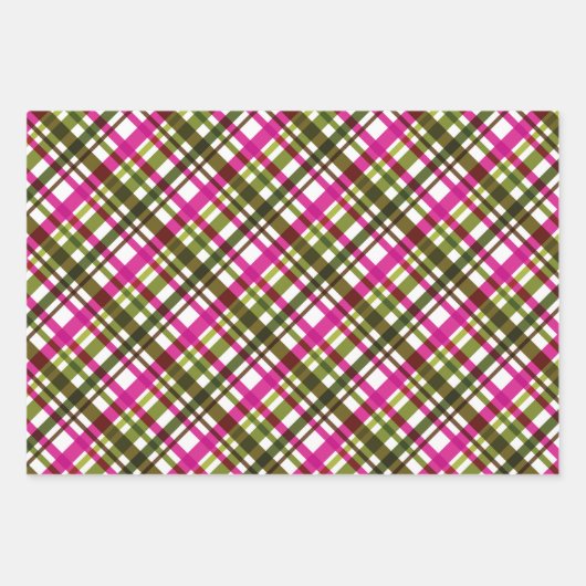 Kerstkleuren gespeeld inpakpapier vel (Voorkant 2)