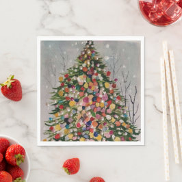 kerstkleurige boom servet