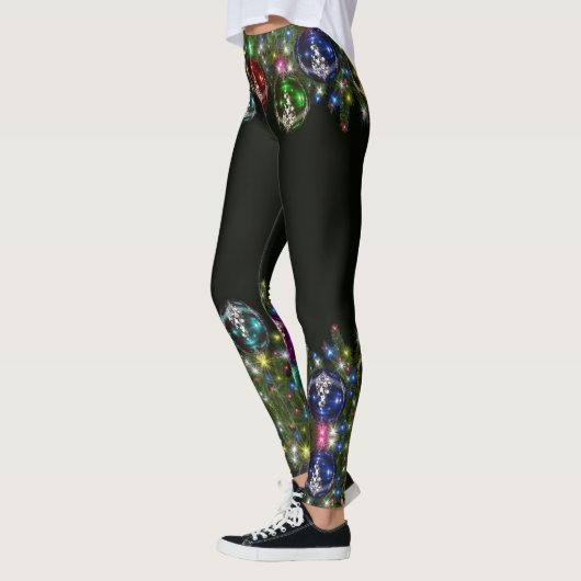 Kerstkleurige Feestdagen zwart Leggings (Links)
