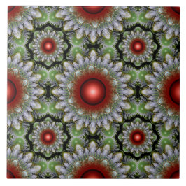 kerstkleurige rode versiering tegeltje