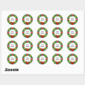 kerstklever ronde sticker (Vel)