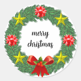 kerstklever ronde sticker