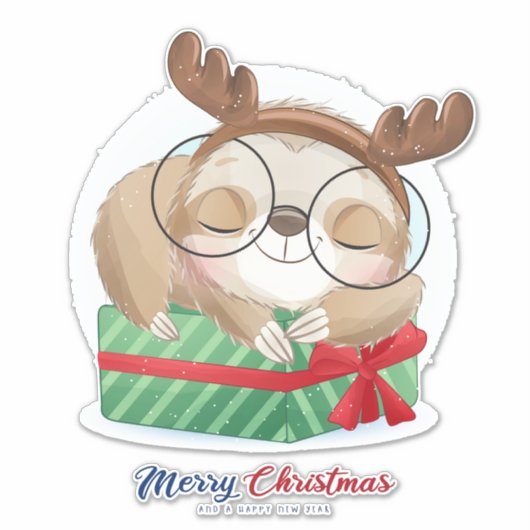 Kerstklever Sticker (Voorkant)