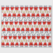 Kerstklokken1 Cadeaupapier (Vlak)