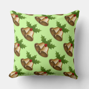 Kerstklokken en Hulst Accent Kussen