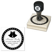 Kerstklokken Ronde retouradres Rubberstempel (Gestempeld)