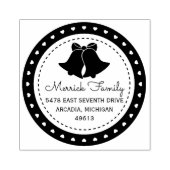 Kerstklokken Ronde retouradres Rubberstempel (Afrduk)