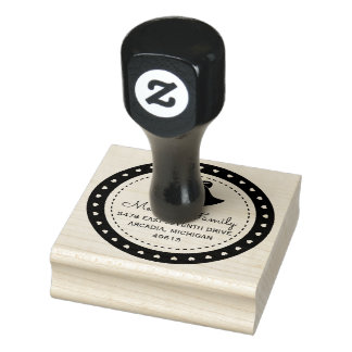 Kerstklokken Ronde retouradres Rubberstempel Rubberstempel