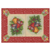 Kerstklokken rood tafelkleed (Voorkant (Horizontaal))