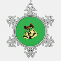 Kerstklokken Tin Sneeuwvlok