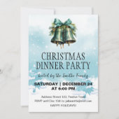 Kerstklokken winter achtergrond kaart (Voorkant)