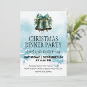 Kerstklokken winter achtergrond kaart (Staand voorkant)