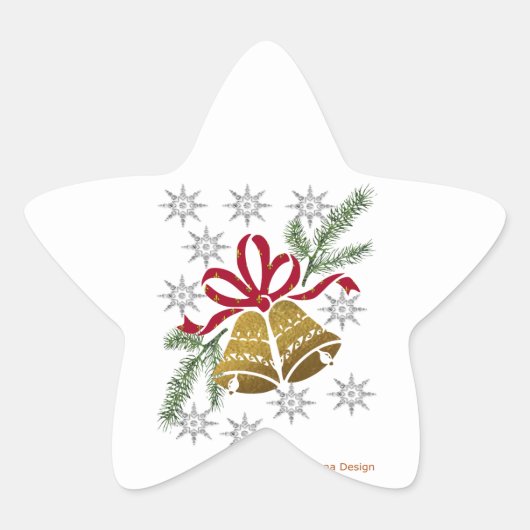 Kerstklokstickers Ster Sticker (Voorkant)