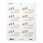 kerstknipperslabel etiket (Full Sheet)