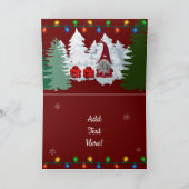 kerstknomes Seizoensgroet Rustic Wood Ca Kaart (Binnen)