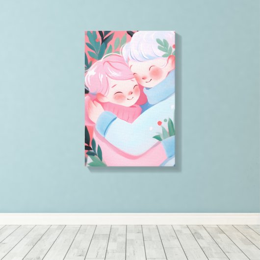 Kerstknuffel Canvas Afdruk (Insitu (Houten vloer))