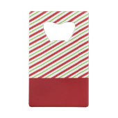 Kerstknuppel in Santa Hat met kerstlampjes Kredietkaart Flessenopener (Achterkant)