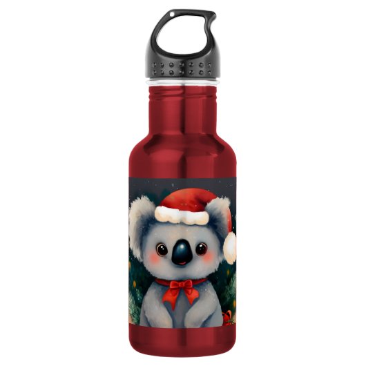 KerstKoala 1 Waterfles (Voorkant)