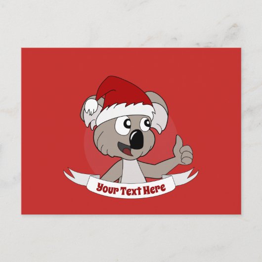 Kerstkoala-cartoon Briefkaart (Voorkant)