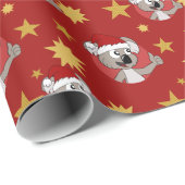 Kerstkoala-cartoon Cadeaupapier (Rol Hoek)