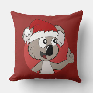 Kerstkoala cartoon gooit kussens