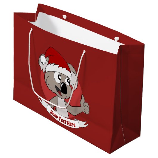 kerstkoala cartoon grote cadeautas (Voorkant Gekanteld)