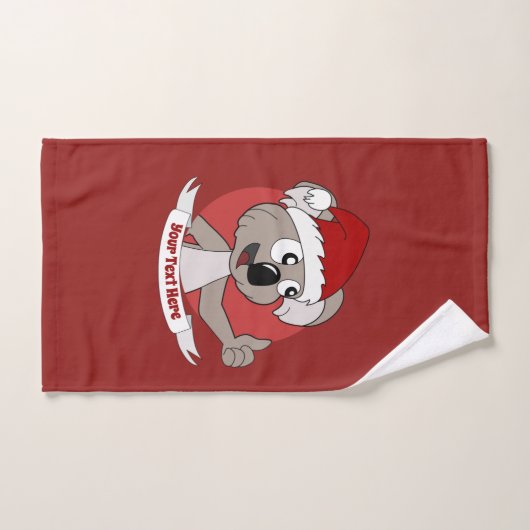 Kerstkoala-cartoon Handdoek (Handdoek)