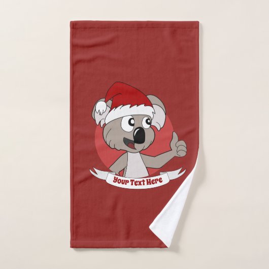 Kerstkoala-cartoon Handdoek (Handdoek)