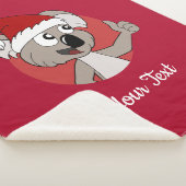 kerstkoala cartoon sherpa deken (3/4)