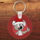 Kerstkoala-cartoon Sleutelhanger (Voorkant)