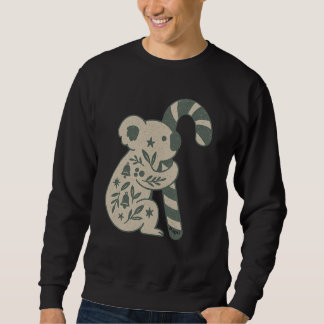 Kerstkoala met trui met suikerstokstrepen