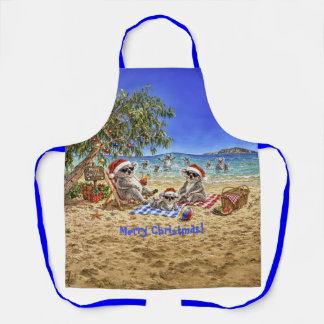 Kerstkoala's op het strand schort