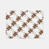 kerstKoe Fleece Deken (Voorkant (Horizontaal))