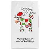 kerstKoe Funny Cartoon Kinderen Klein Cadeauzakje (Achterkant)